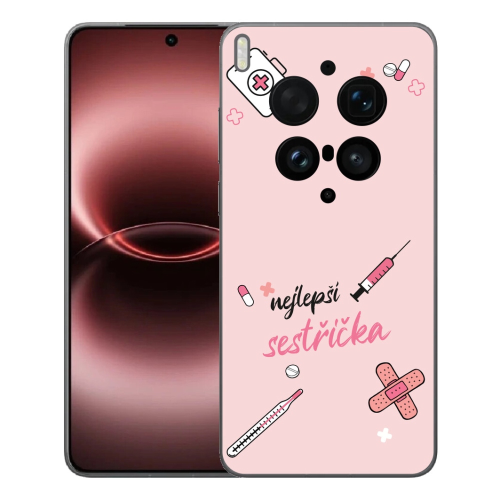 Gelový kryt mmCase na Vivo X300 Ultra - nejlepší sestřička růžové pozadí