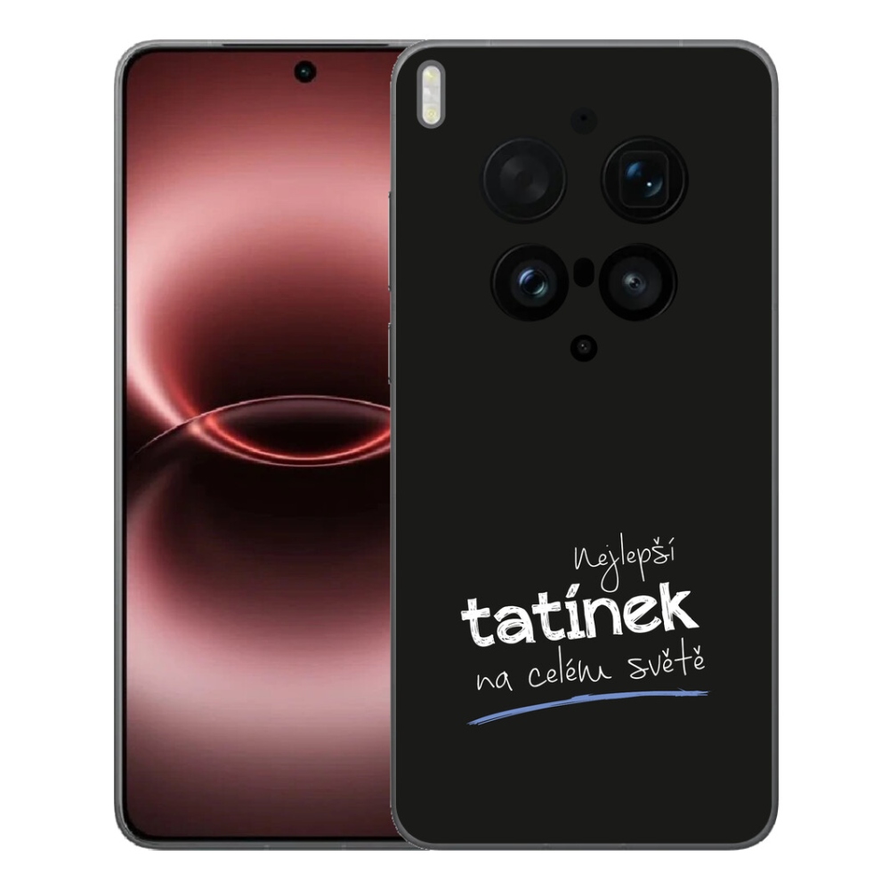 Gelový kryt mmCase na Vivo X300 Ultra - nejlepší tatínek 4 černé pozadí
