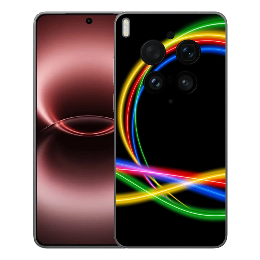 Gelový kryt mmCase na Vivo X300 Ultra - neonové kruhy