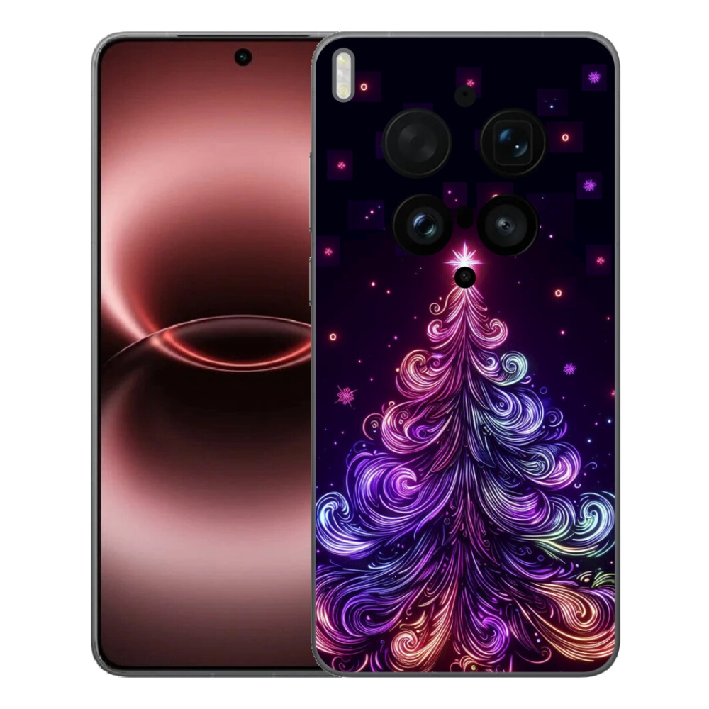 Gelový kryt mmCase na Vivo X300 Ultra - neonový vánoční stromek 1