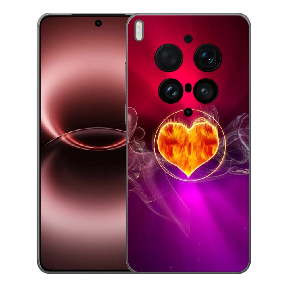 Gelový kryt mmCase na Vivo X300 Ultra - ohnivé srdce
