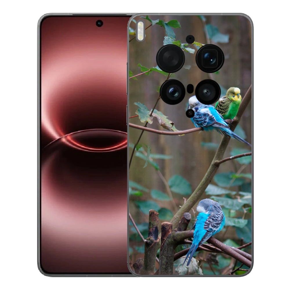 Gelový kryt mmCase na Vivo X300 Ultra - papoušci na větvi