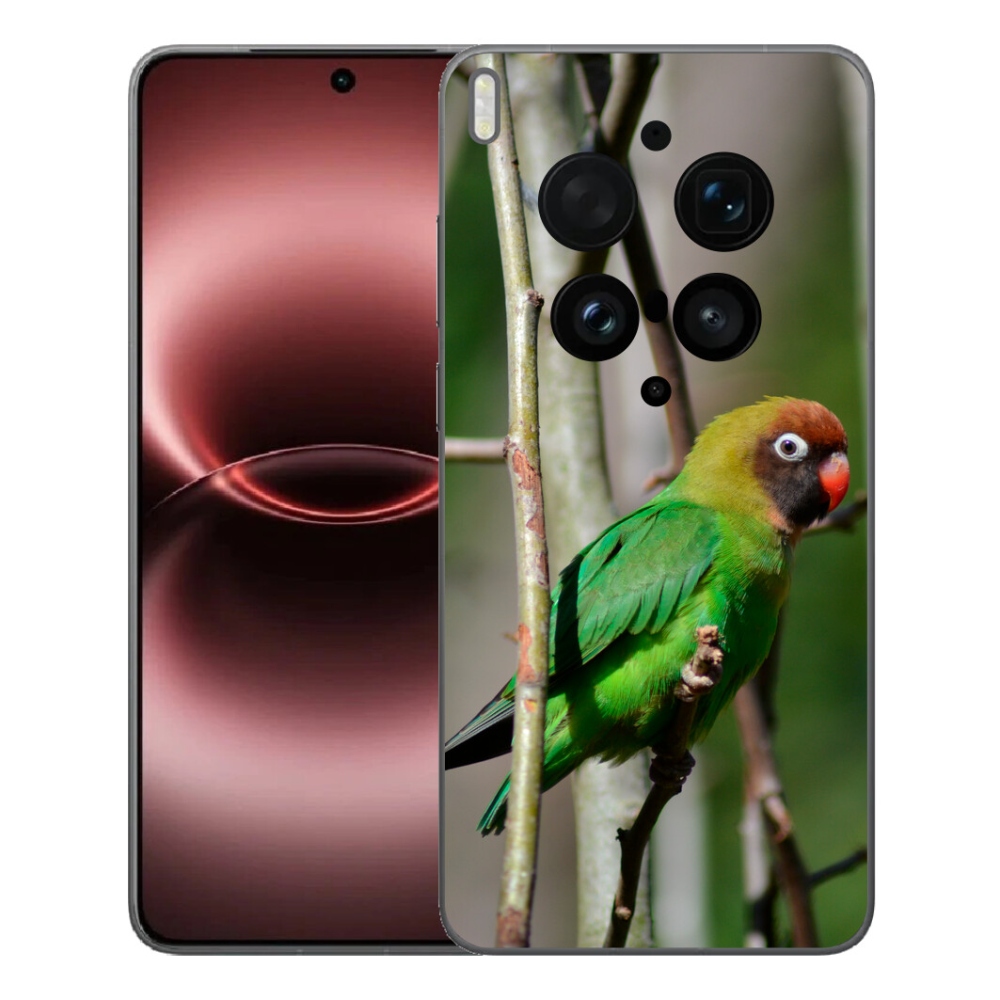 Gelový kryt mmCase na Vivo X300 Ultra - papoušek agapornis