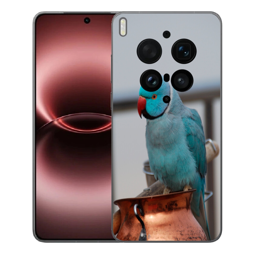 Gelový kryt mmCase na Vivo X300 Ultra - papoušek alexandr modrý