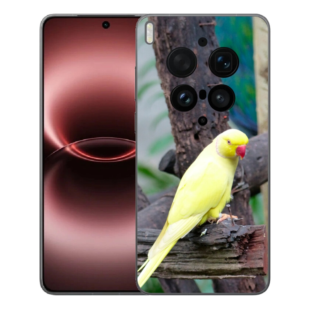 Gelový kryt mmCase na Vivo X300 Ultra - papoušek alexandr žlutý