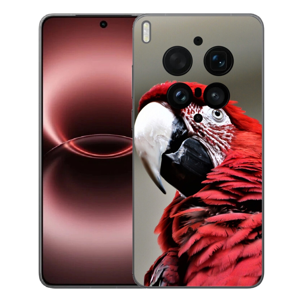 Gelový kryt mmCase na Vivo X300 Ultra - papoušek ara červený