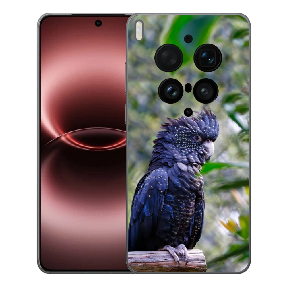 Gelový kryt mmCase na Vivo X300 Ultra - papoušek kakadu černý