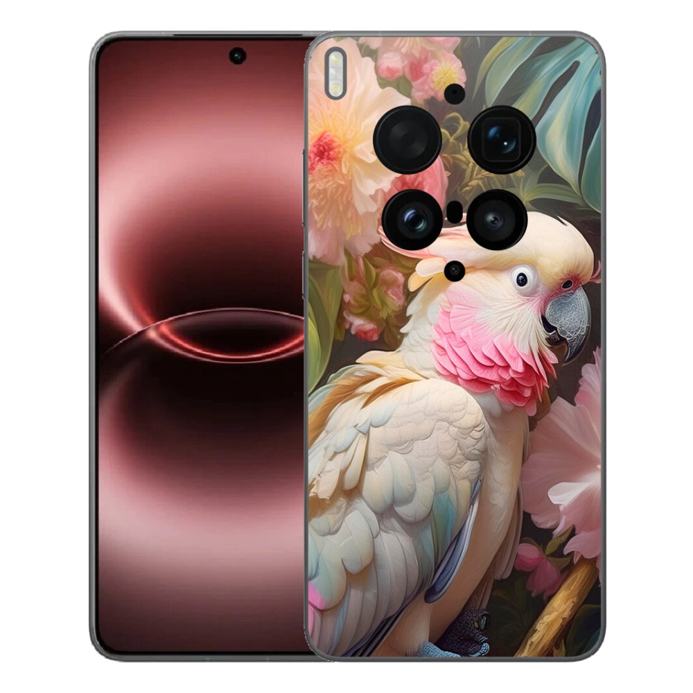 Gelový kryt mmCase na Vivo X300 Ultra - papoušek kakadu růžový 2