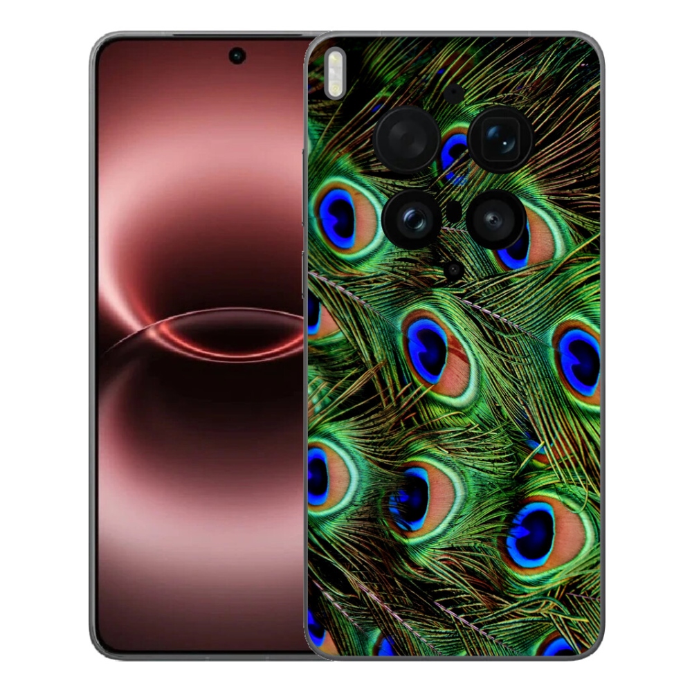Gelový kryt mmCase na Vivo X300 Ultra - paví peří