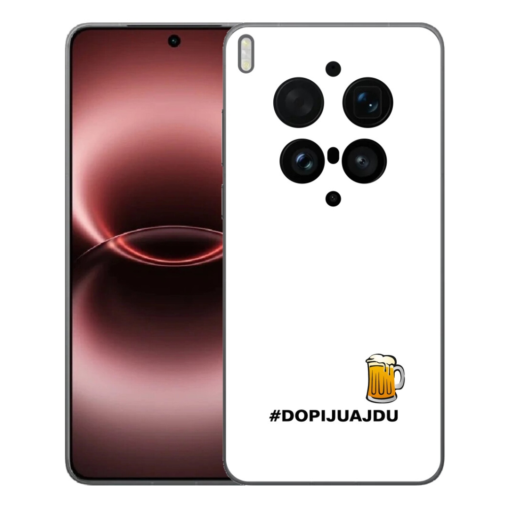 Gelový kryt mmCase na Vivo X300 Ultra - pivní motiv 1 bílé pozadí