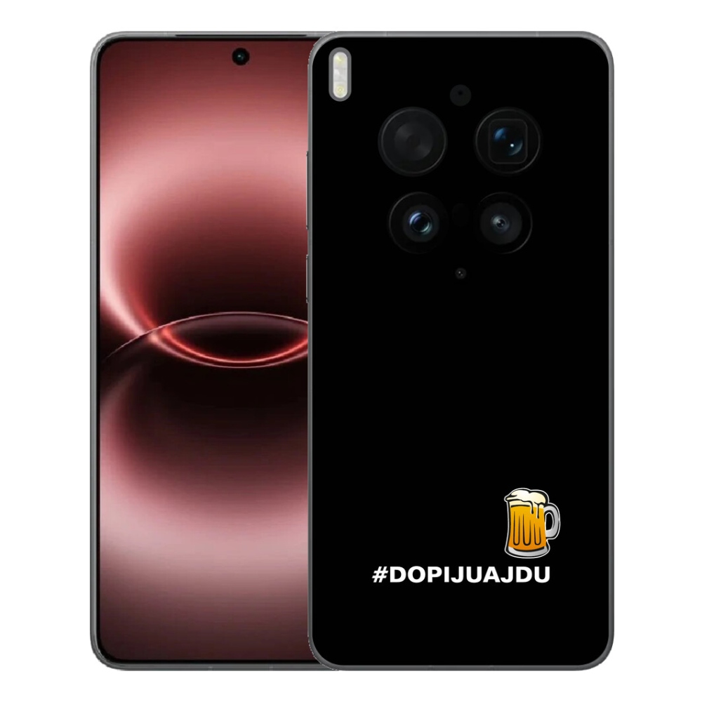 Gelový kryt mmCase na Vivo X300 Ultra - pivní motiv 1 černé pozadí