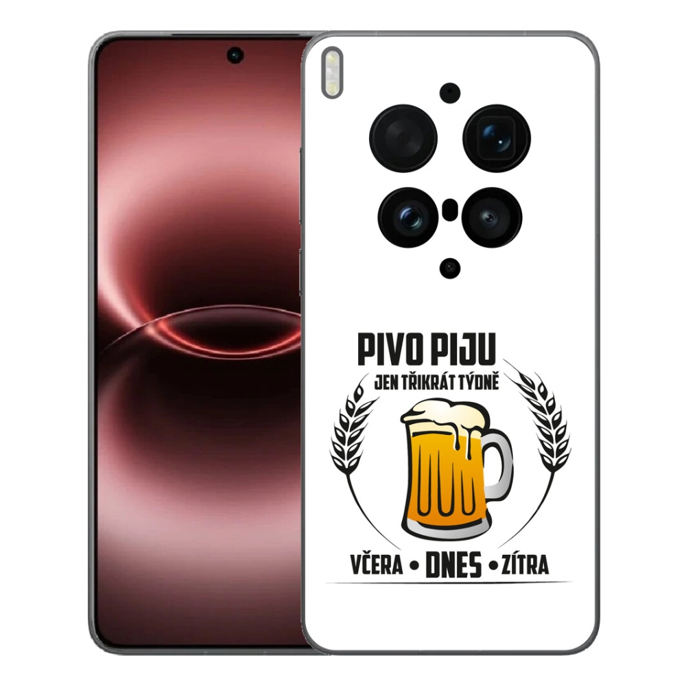 Gelový kryt mmCase na Vivo X300 Ultra - pivní motiv bílé pozadí