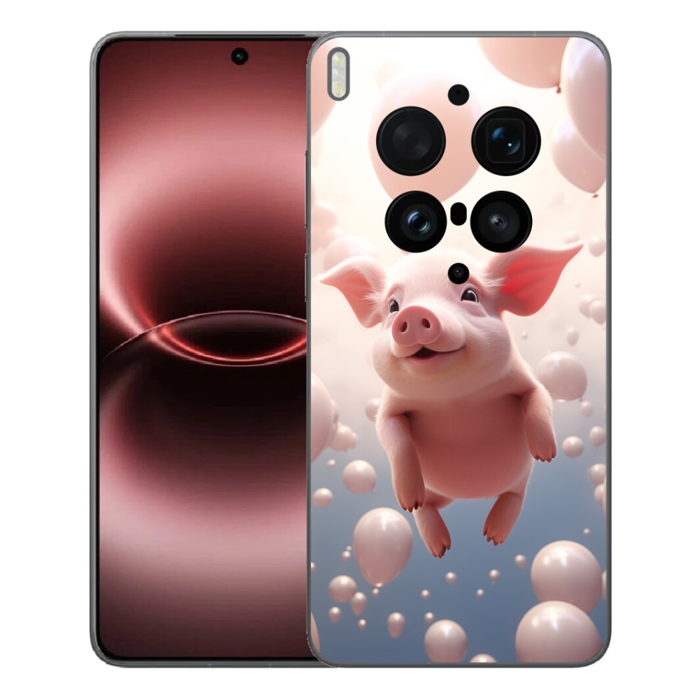 Gelový kryt mmCase na Vivo X300 Ultra - prasátko s balónky