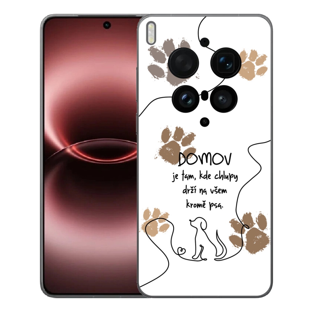 Gelový kryt mmCase na Vivo X300 Ultra - psí motiv bílé pozadí