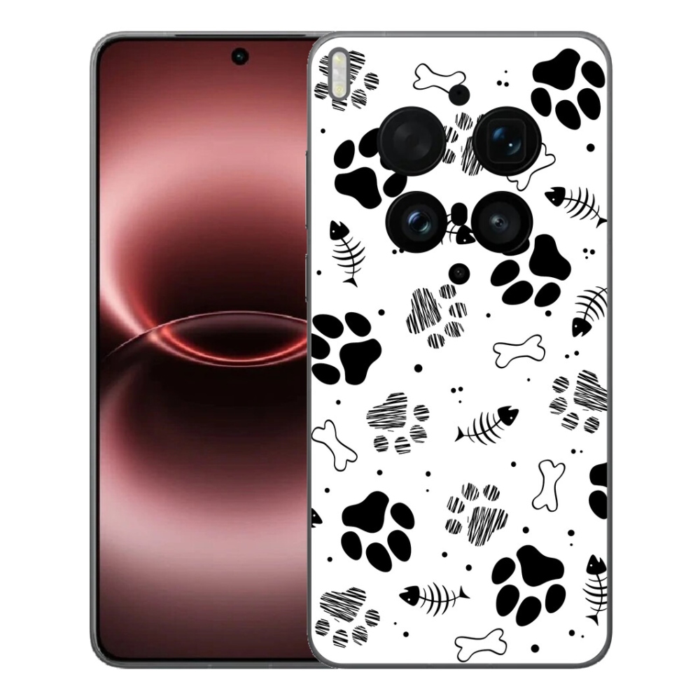 Gelový kryt mmCase na Vivo X300 Ultra - psí tlapky 1