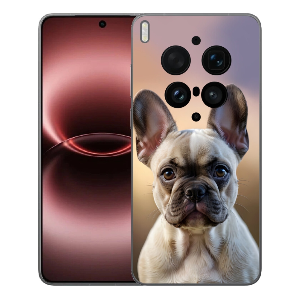Gelový kryt mmCase na Vivo X300 Ultra - roztomilý francouzský buldoček