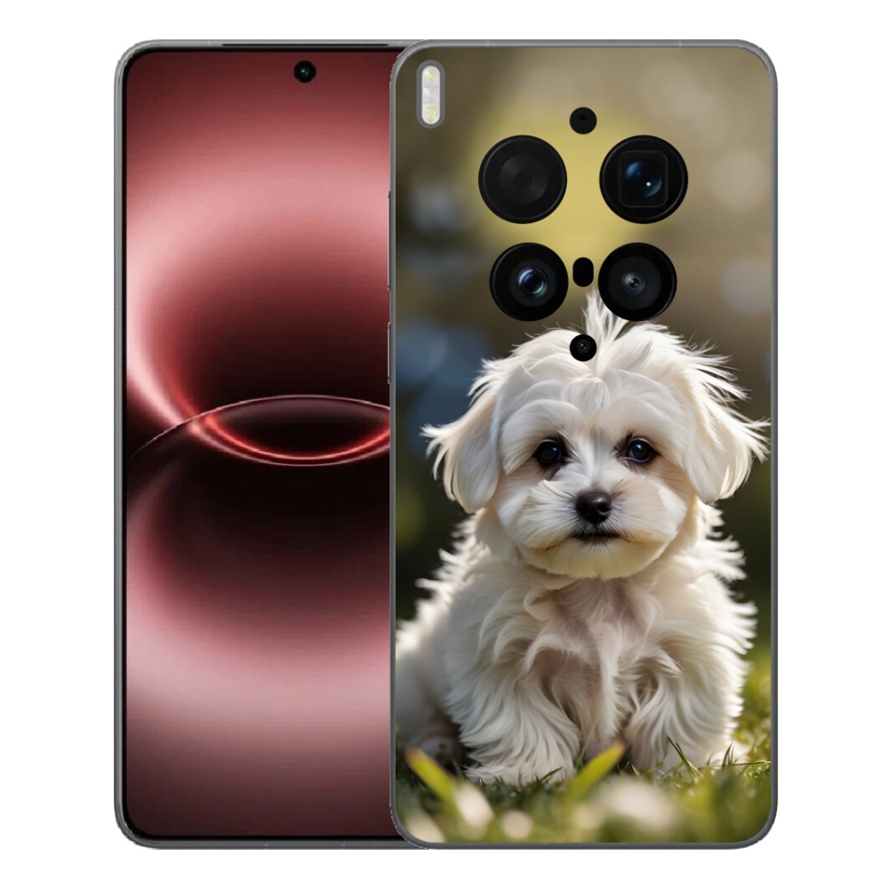 Gelový kryt mmCase na Vivo X300 Ultra - roztomilý maltézský psík