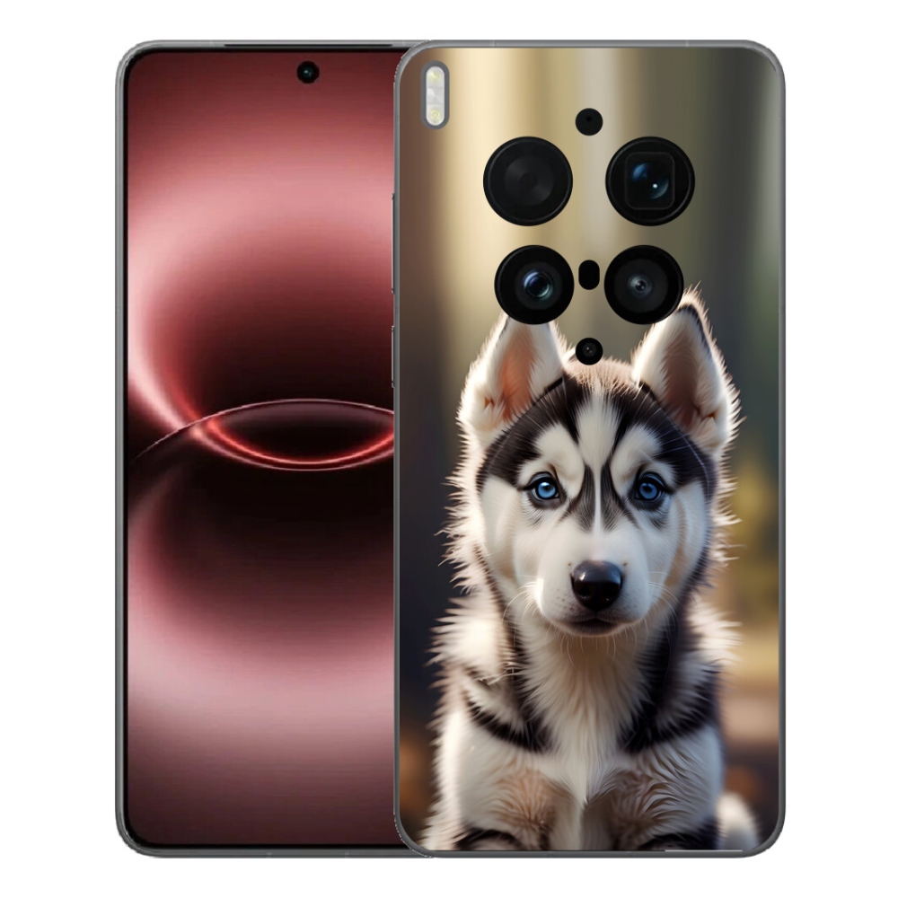 Gelový kryt mmCase na Vivo X300 Ultra - roztomilý sibiřský husky