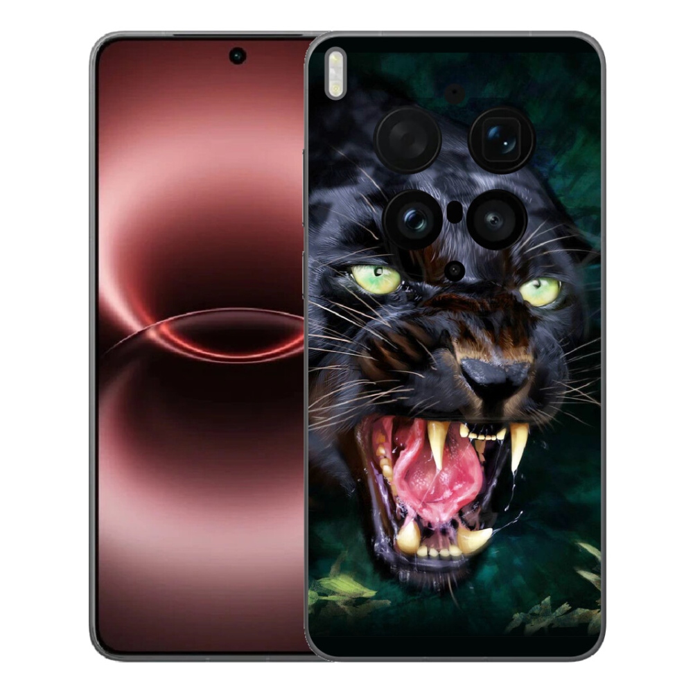 Gelový kryt mmCase na Vivo X300 Ultra - rozzuřený černý panter