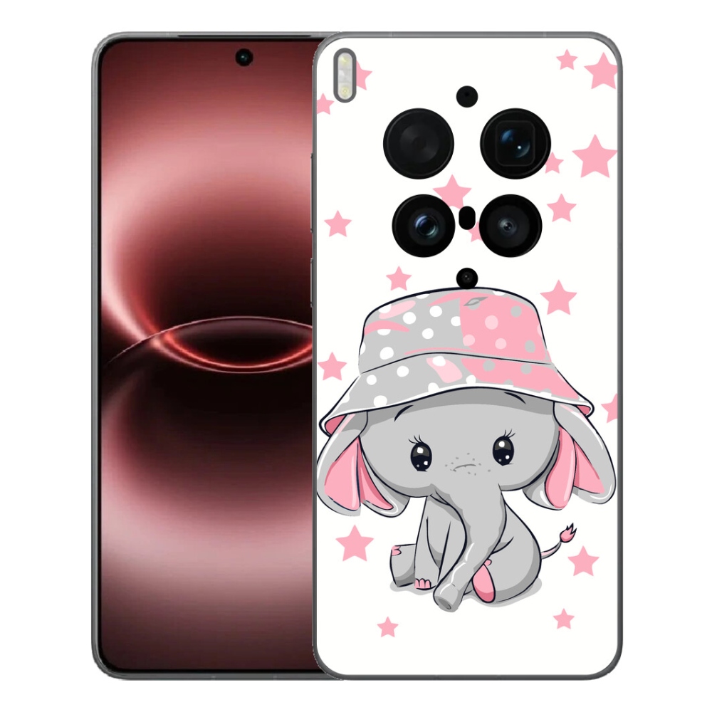 Gelový kryt mmCase na Vivo X300 Ultra - růžový slon