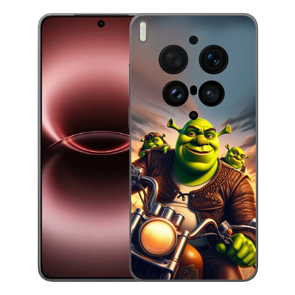 Gelový kryt mmCase na Vivo X300 Ultra - shrek na motorce