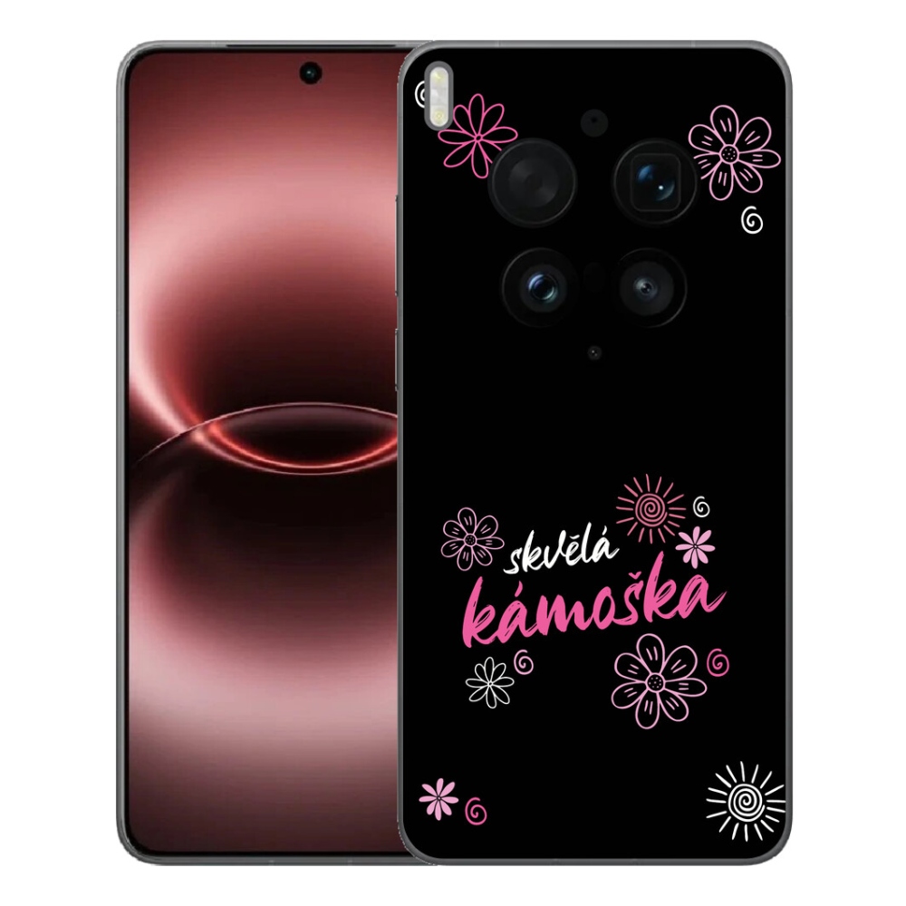 Gelový kryt mmCase na Vivo X300 Ultra - skvělá kámoška černé pozadí