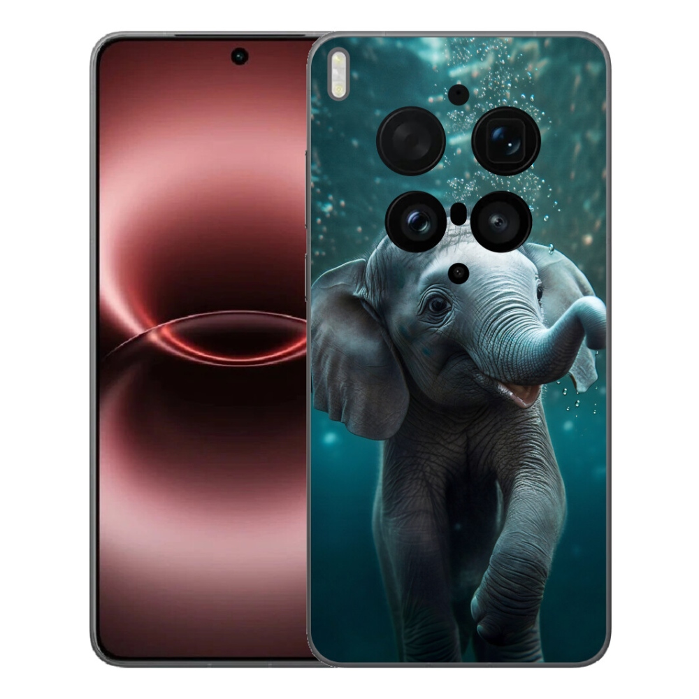 Gelový kryt mmCase na Vivo X300 Ultra - slůně pod vodou
