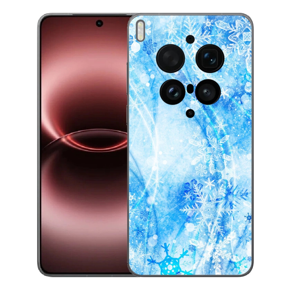Gelový kryt mmCase na Vivo X300 Ultra - sněhové vločky