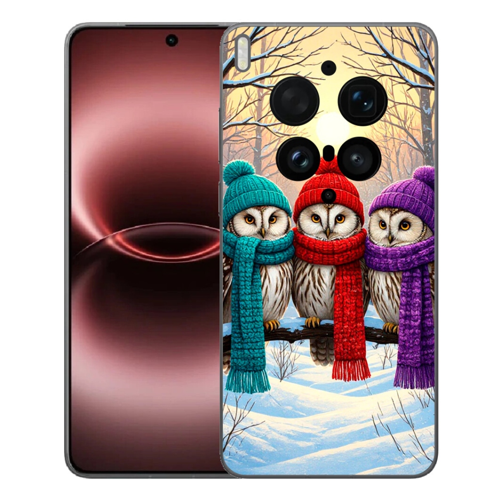 Gelový kryt mmCase na Vivo X300 Ultra - soví přátelé