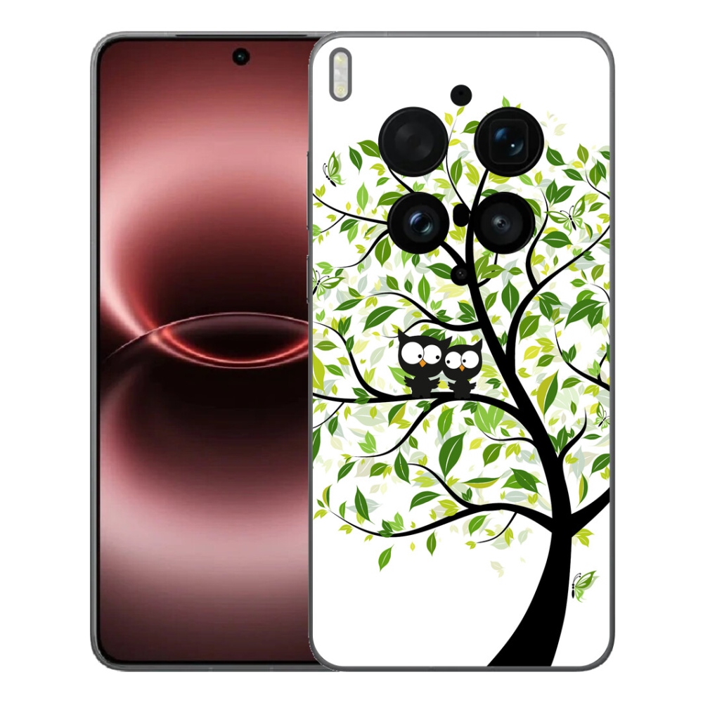 Gelový kryt mmCase na Vivo X300 Ultra - sovičky na stromě