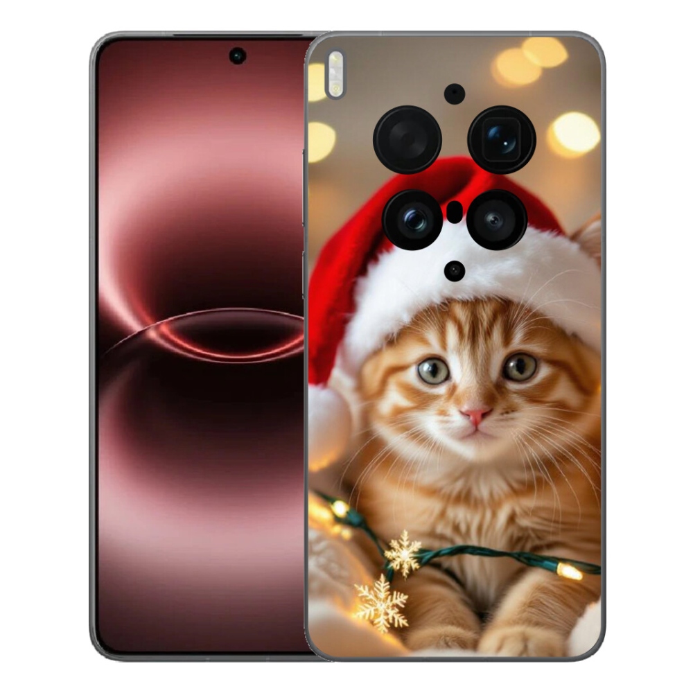 Gelový kryt mmCase na Vivo X300 Ultra - vánoční kotě