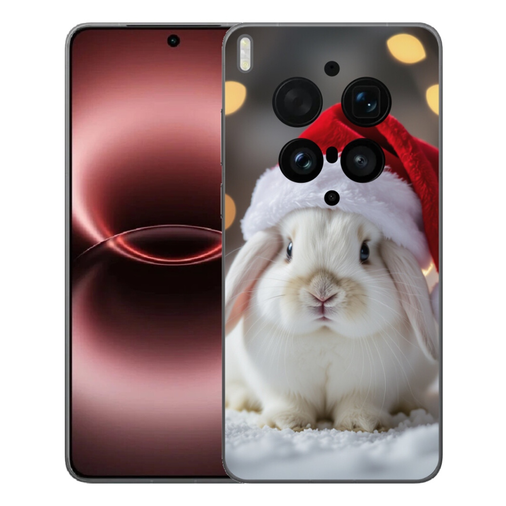 Gelový kryt mmCase na Vivo X300 Ultra - vánoční králík