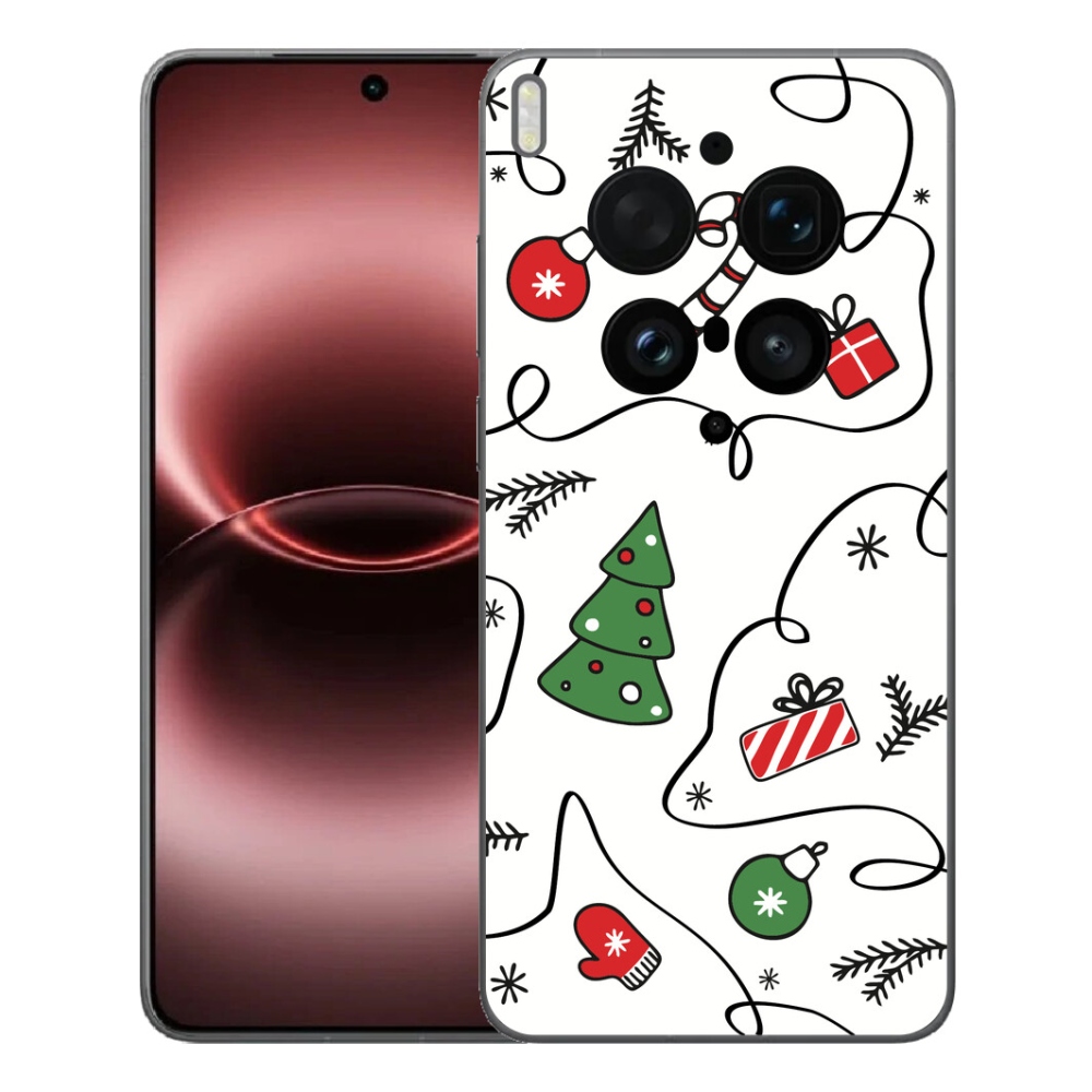 Gelový kryt mmCase na Vivo X300 Ultra - vánoční motivy