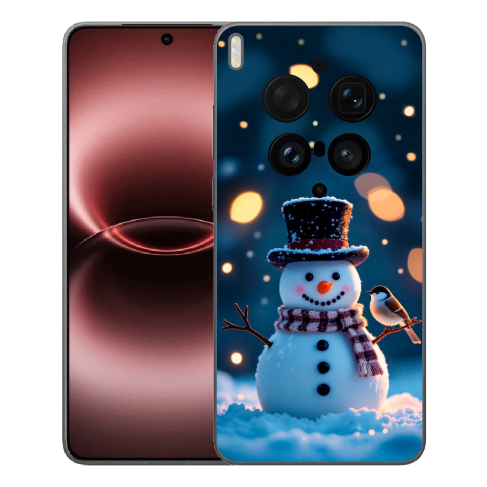 Gelový kryt mmCase na Vivo X300 Ultra - vánoční sněhulák