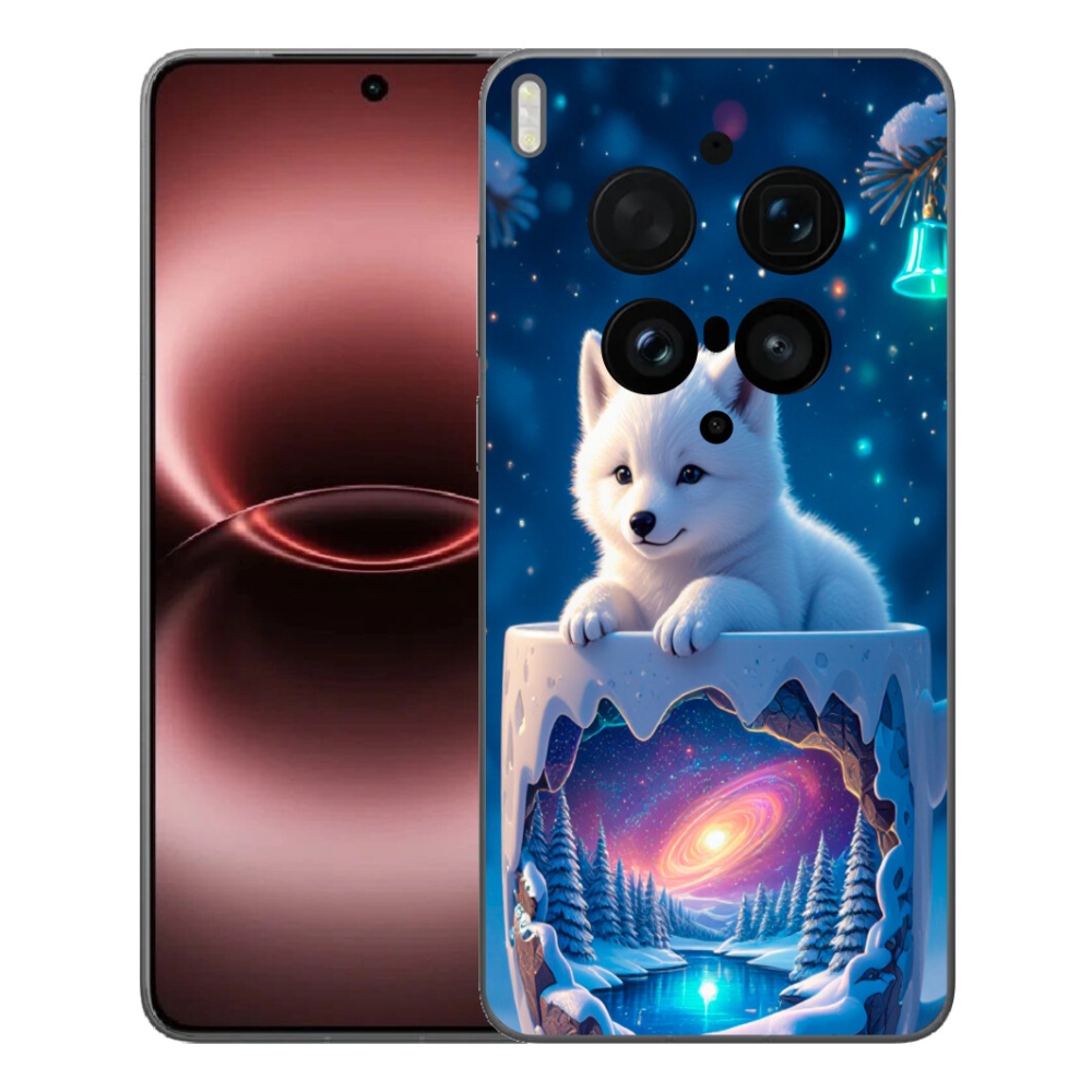 Gelový kryt mmCase na Vivo X300 Ultra - vánoční štěně