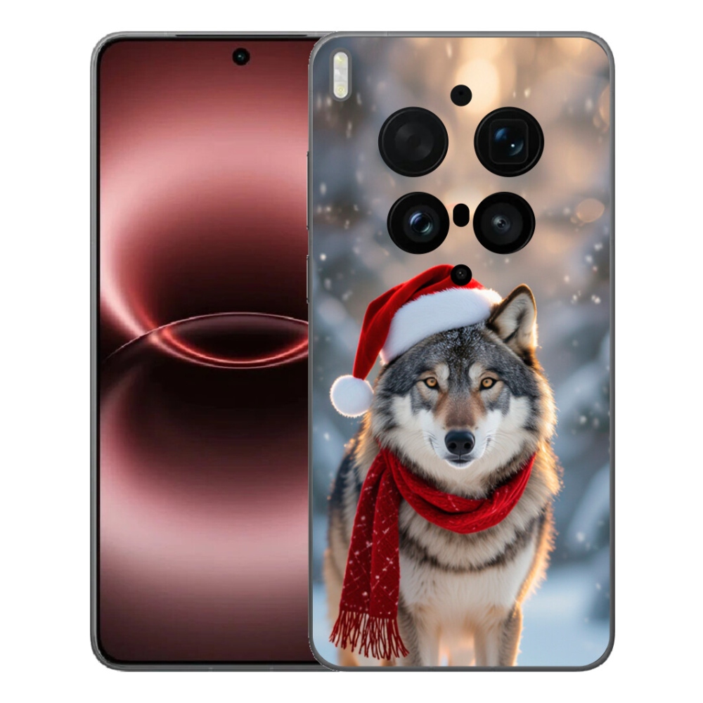 Gelový kryt mmCase na Vivo X300 Ultra - vánoční vlk