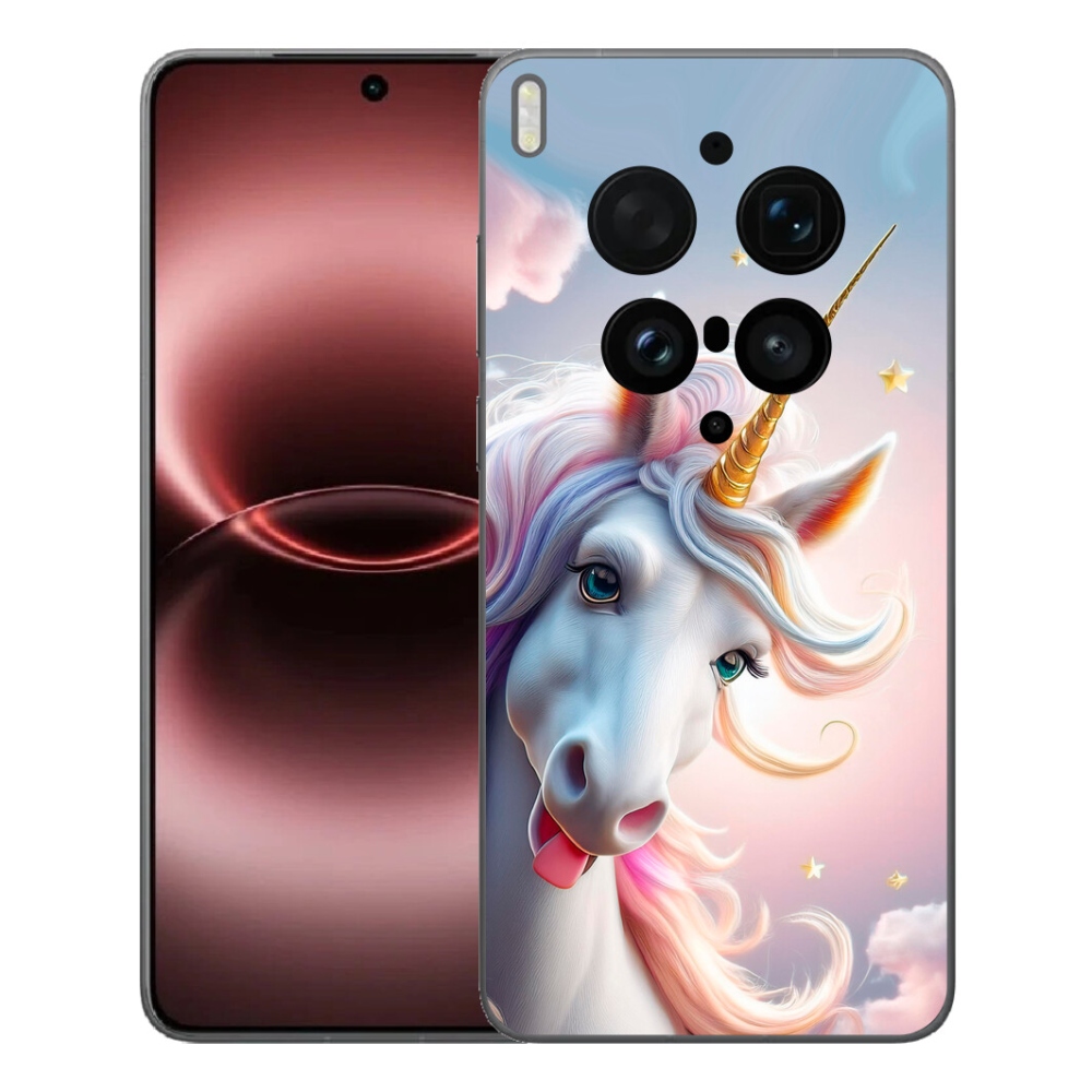 Gelový kryt mmCase na Vivo X300 Ultra - veselý jednorožec