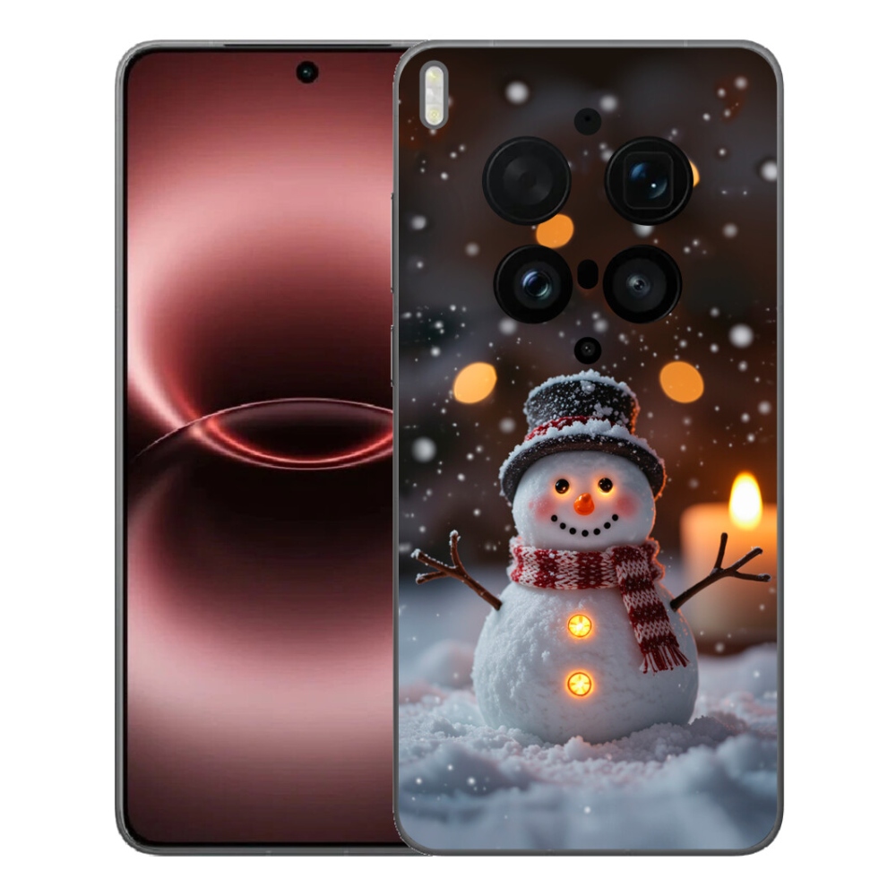 Gelový kryt mmCase na Vivo X300 Ultra - veselý sněhulák
