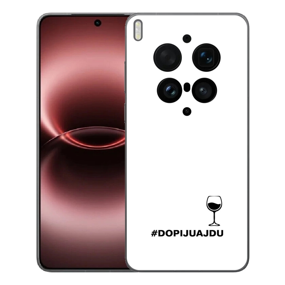 Gelový kryt mmCase na Vivo X300 Ultra - vinný motiv bílé pozadí