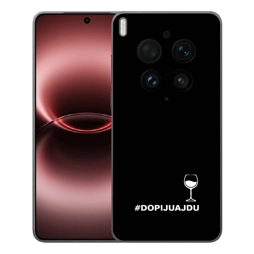 Gelový kryt mmCase na Vivo X300 Ultra - vinný motiv černé pozadí