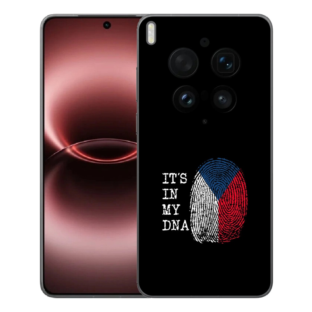 Gelový kryt mmCase na Vivo X300 Ultra - vlajka otisk prstu černé pozadí