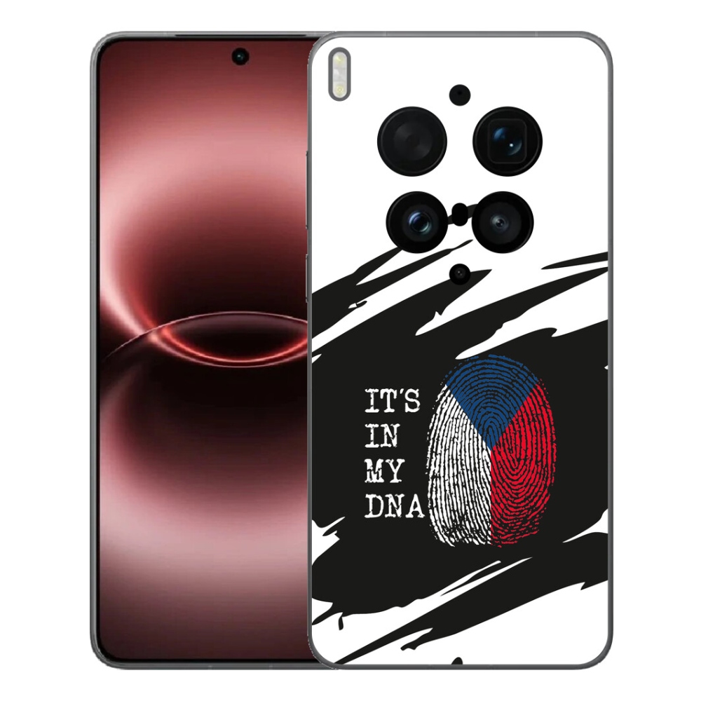 Gelový kryt mmCase na Vivo X300 Ultra - vlajka otisk prstu černobílé pozadí