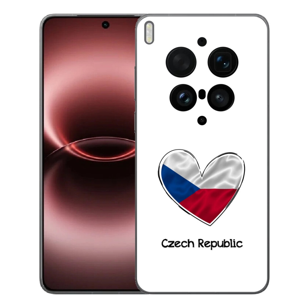 Gelový kryt mmCase na Vivo X300 Ultra - vlajka srdce bílé pozadí