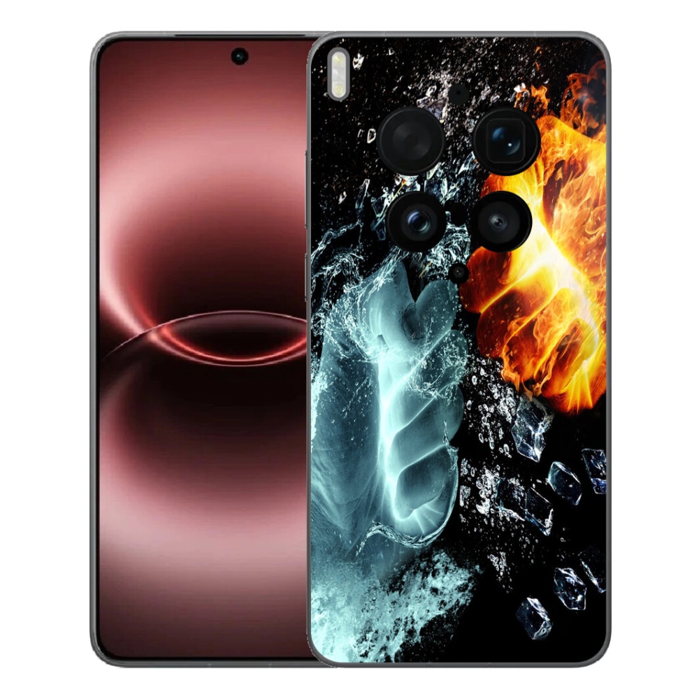 Gelový kryt mmCase na Vivo X300 Ultra - voda a oheň