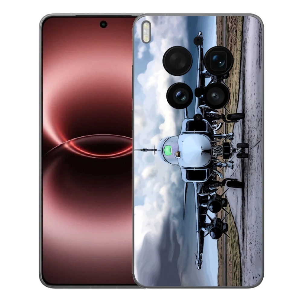Gelový kryt mmCase na Vivo X300 Ultra - vojenské letadlo