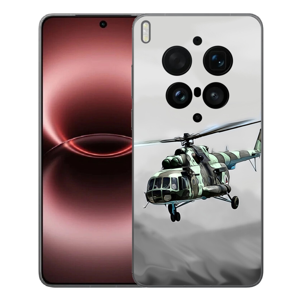 Gelový kryt mmCase na Vivo X300 Ultra - vojenský vrtulník