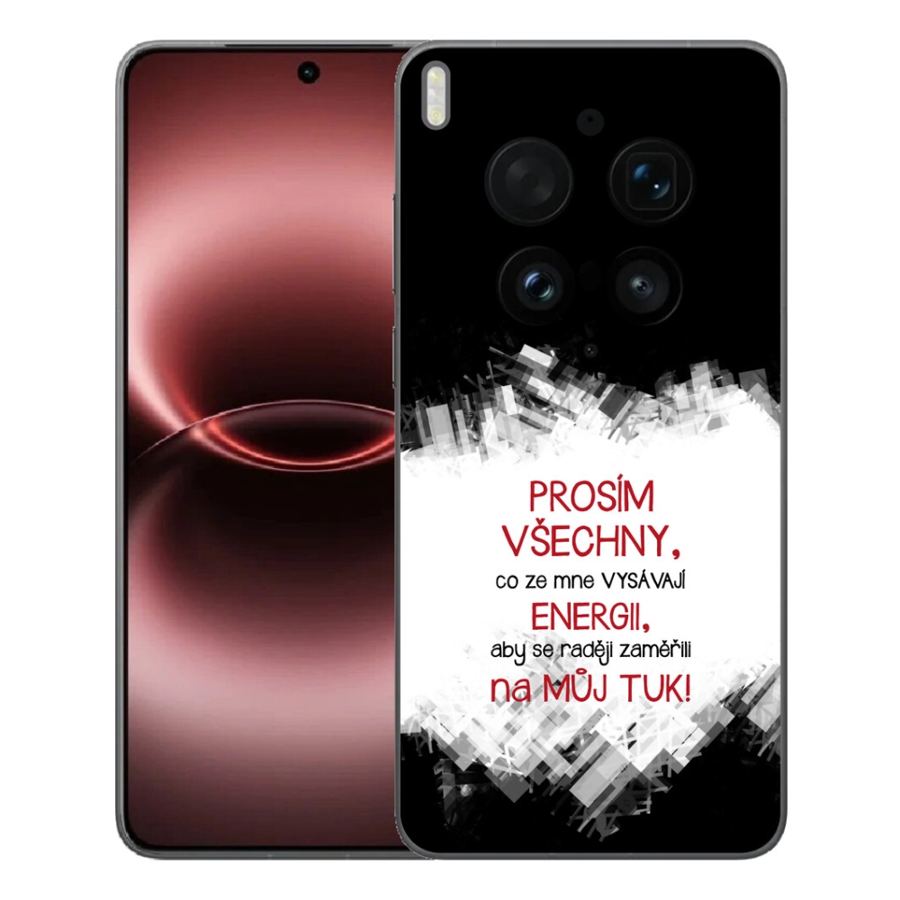 Gelový kryt mmCase na Vivo X300 Ultra - vtipný text 1 červený