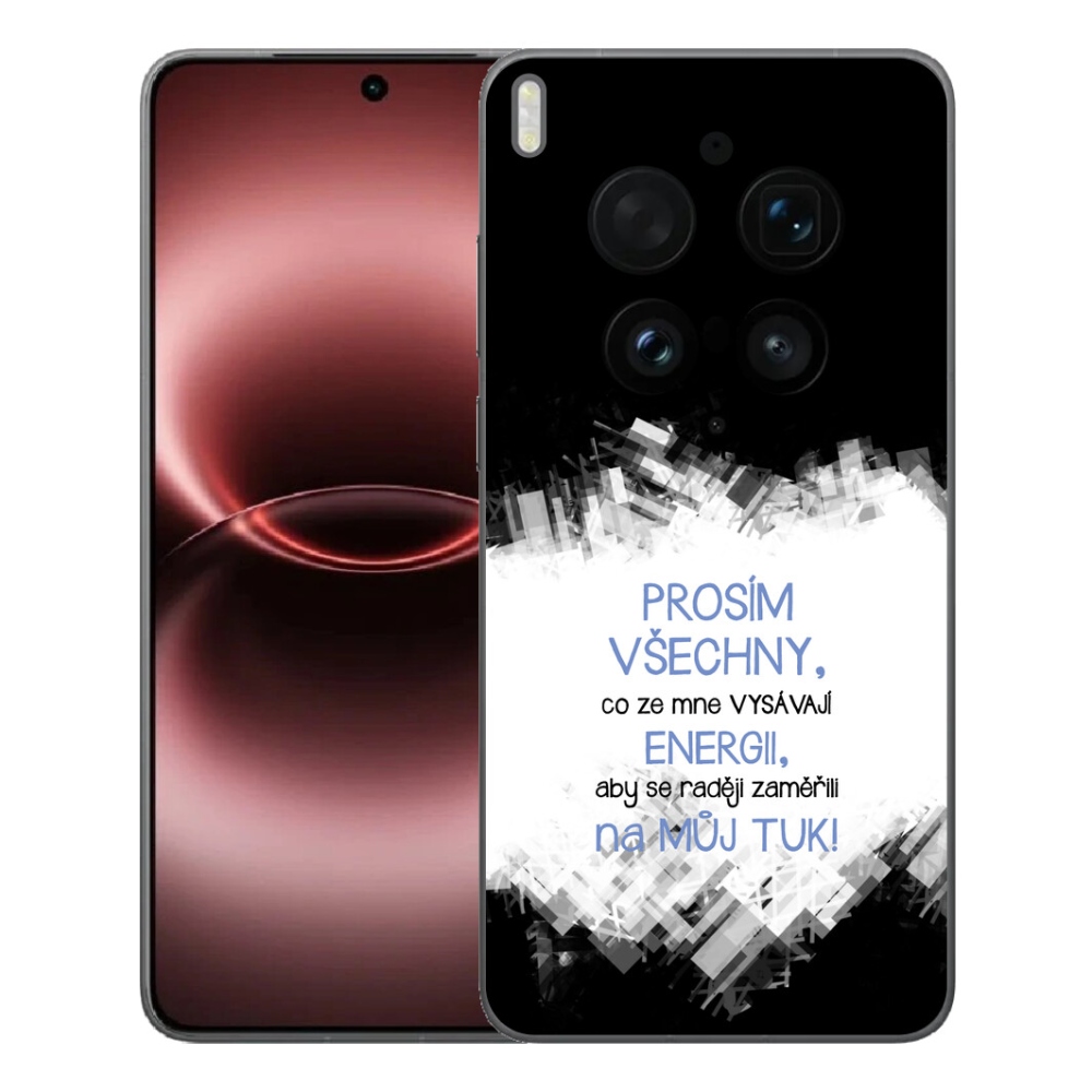 Gelový kryt mmCase na Vivo X300 Ultra - vtipný text 1 modrý