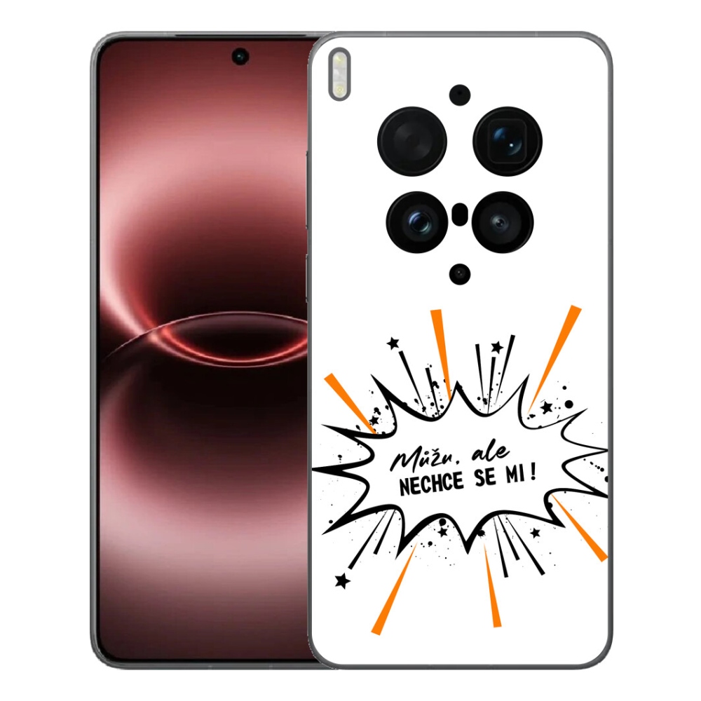 Gelový kryt mmCase na Vivo X300 Ultra - vtipný text 11 bílé pozadí