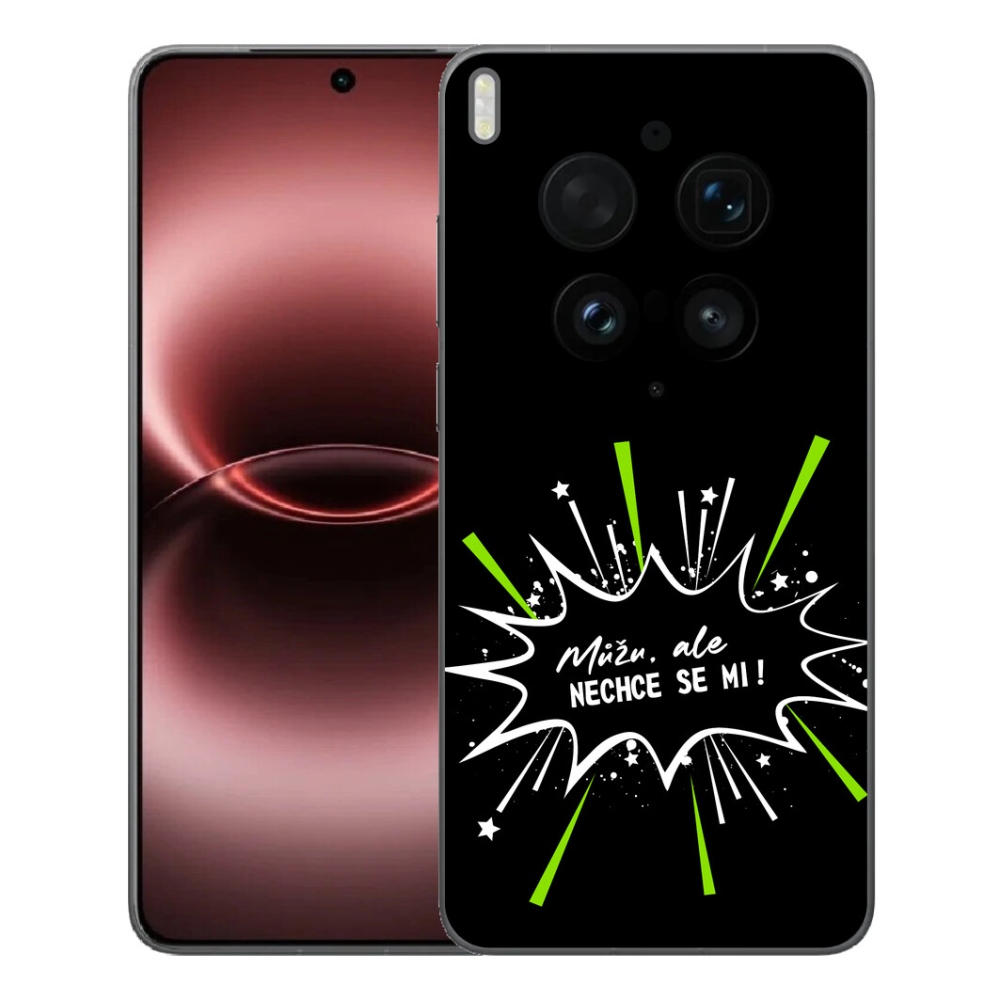 Gelový kryt mmCase na Vivo X300 Ultra - vtipný text 11 černé pozadí